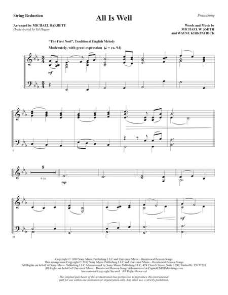 All Is Well (arr. Michael Barrett) (Praise Band) - Keyboard String Reduction