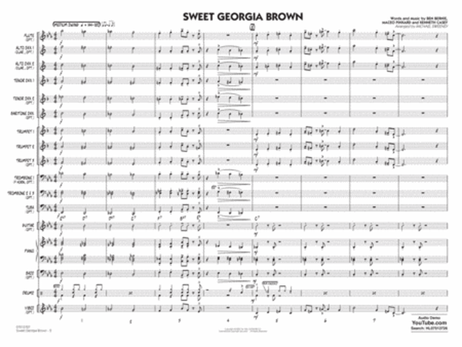Sweet Georgia Brown (arr. Michael Sweeney) - Conductor Score (Full Score)