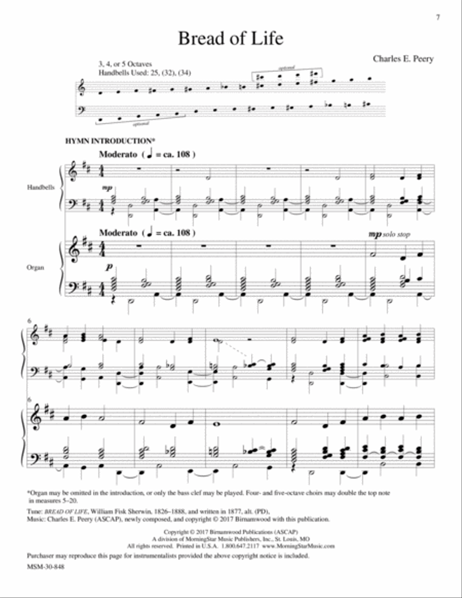 BREAD OF LIFE from Let Praises Ring, V3 5-Octaves scores gallery preview page 1