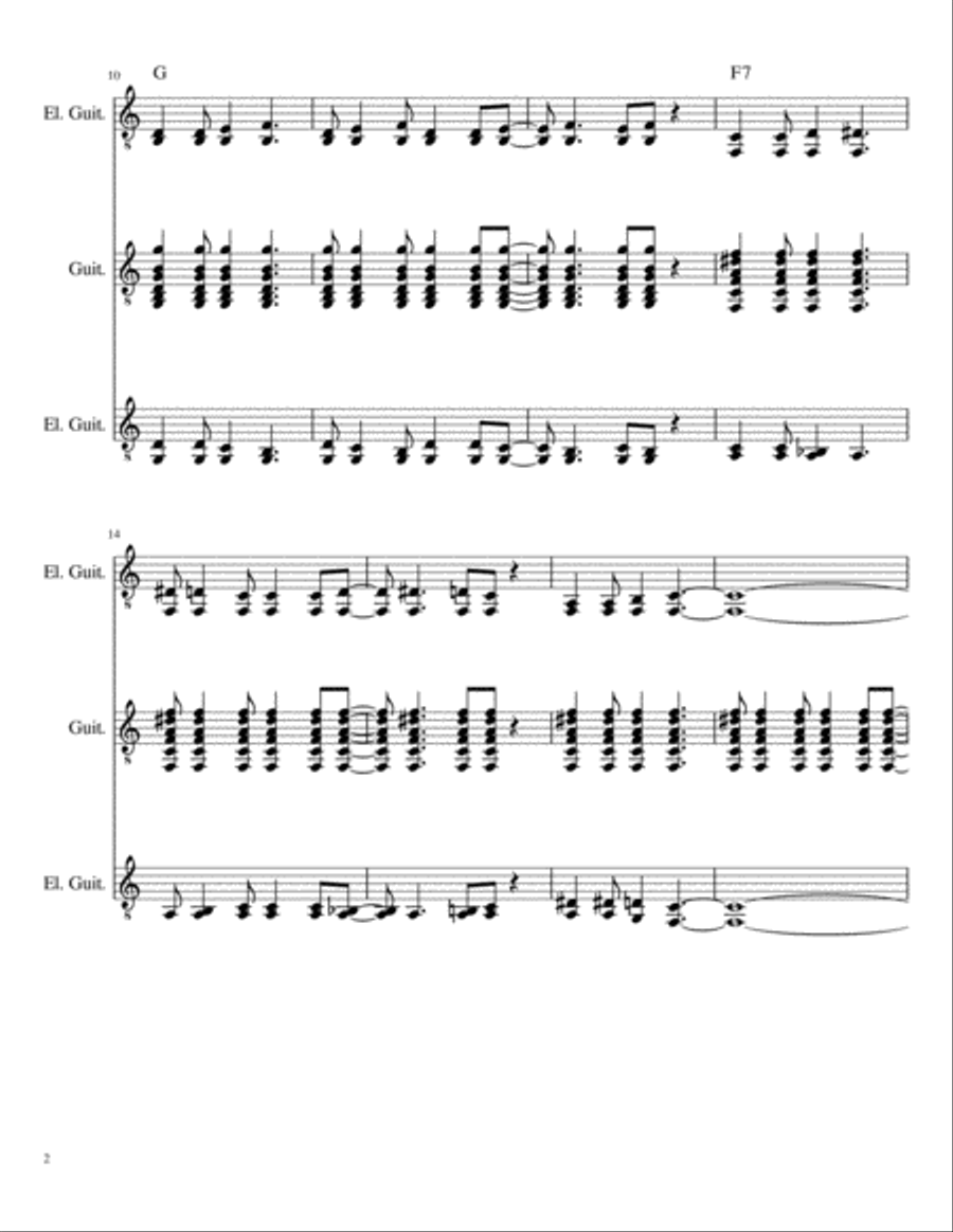 Blues and Roll Guitar Solo scores gallery preview page 2