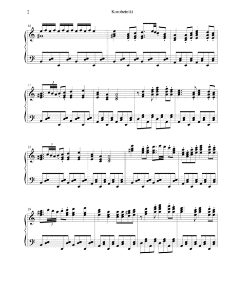 Korobeiniki (Korobushka) - for piano image number null