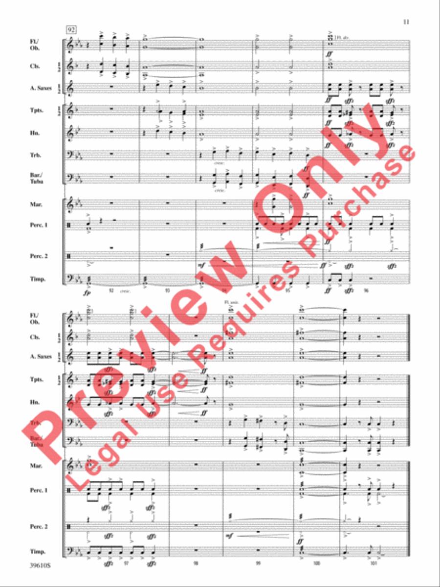 Hercules vs. the Hydra Concert Band scores gallery preview page 12