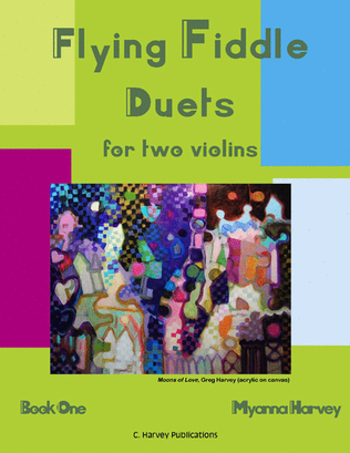 Book cover for Flying Fiddle Duets for Two Violins, Book One