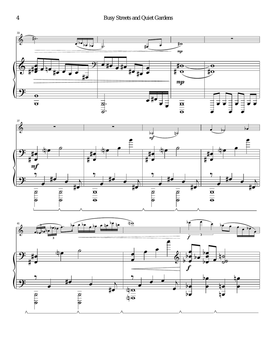 Busy Streets Quiet Gardens Clarinet Solo scores gallery preview page 5