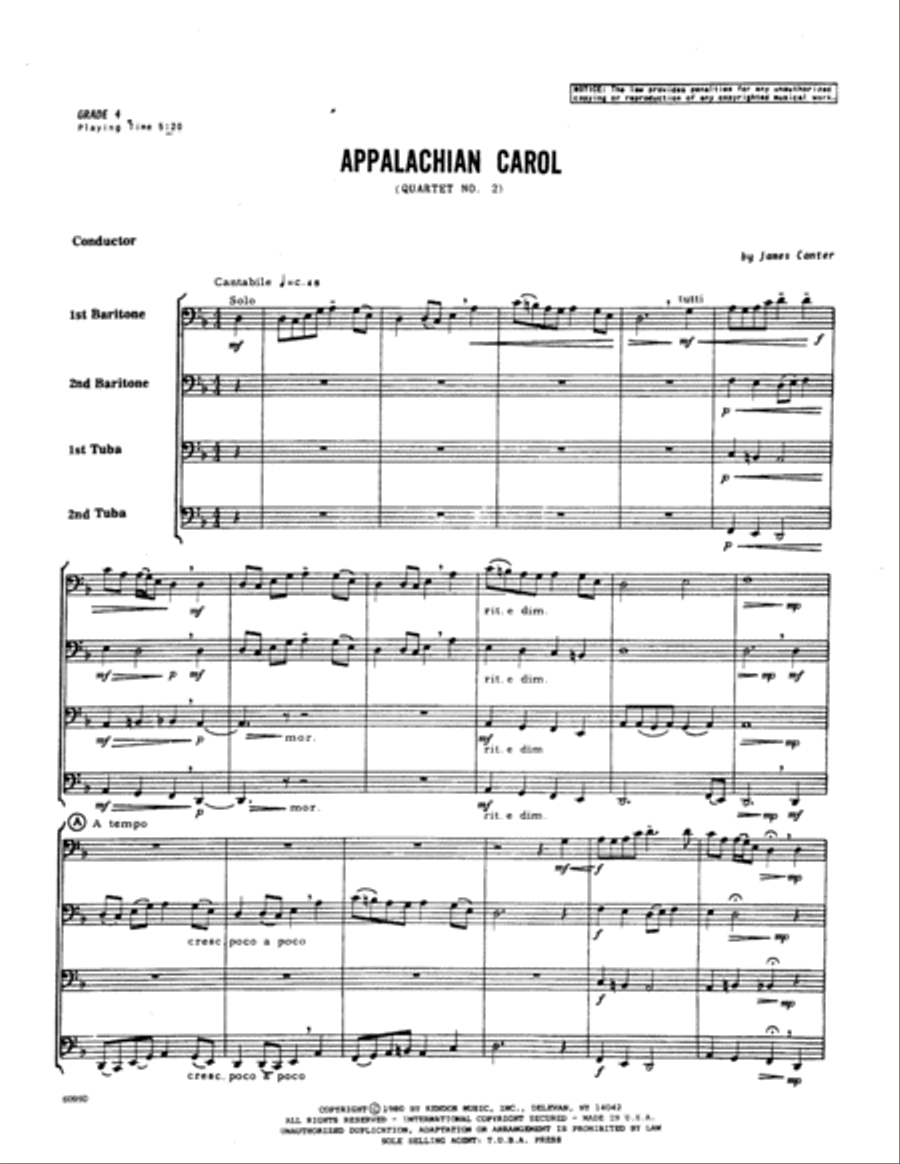 Appalachian Carol Appalachian Carol EETT scores gallery preview page 1