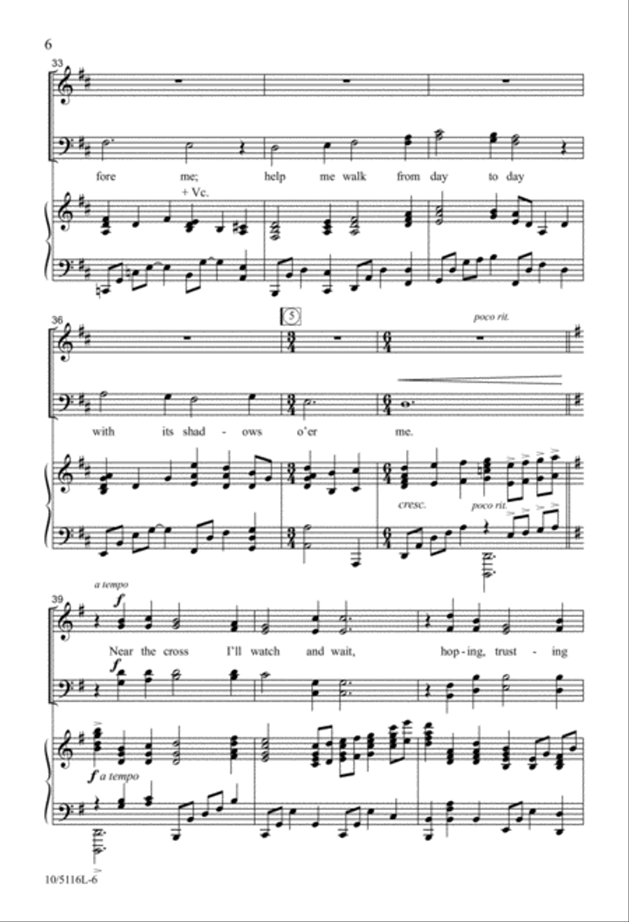 Near the Cross Near the Cross 4-Part scores gallery preview page 6
