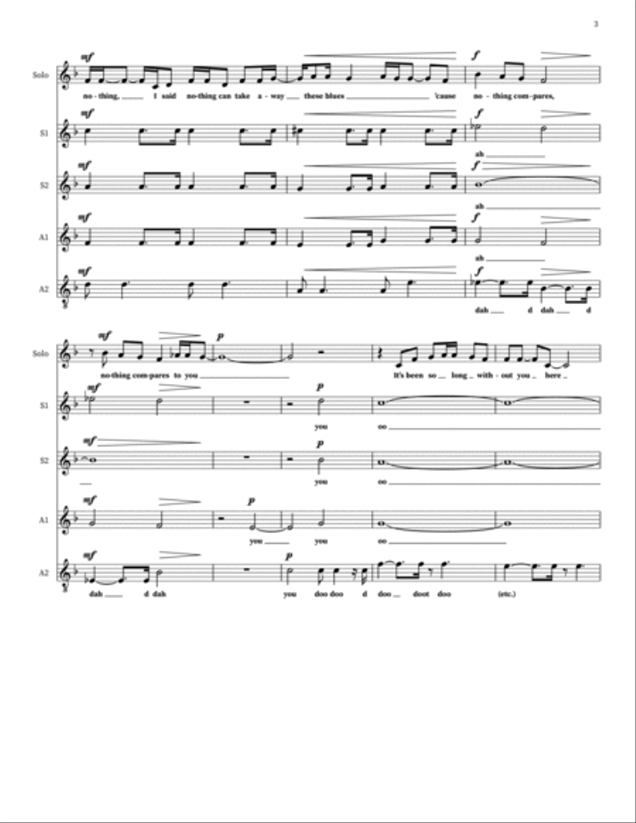Nothing Compares 2 U Nothing Compares 2 U 4-Part scores gallery preview page 3