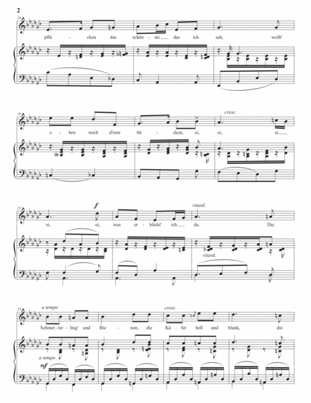 REINECKE: Schön Blümlein, Op. 29 no. 3 (transposed to G-flat major)
