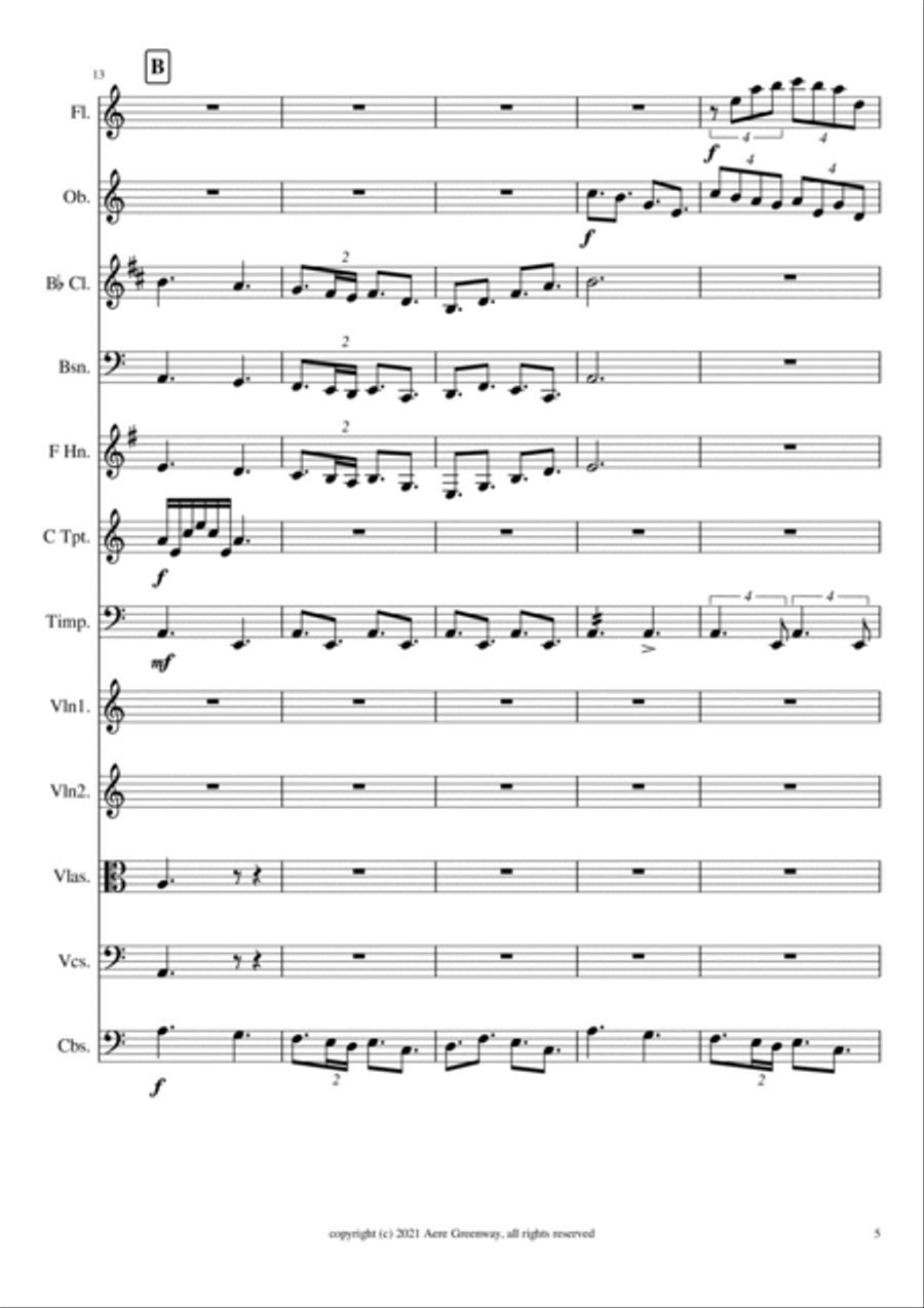 Symphonic Poem # 8 - Tumult, and Resolution Full Orchestra scores gallery preview page 6