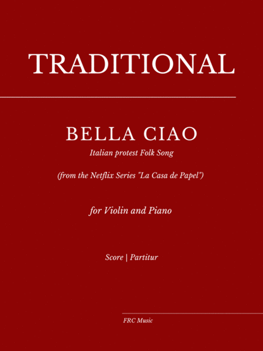 BELLA CIAO (from the Netflix Series "La Casa de Papel") for Violin and Piano (early Intermediate) image number null
