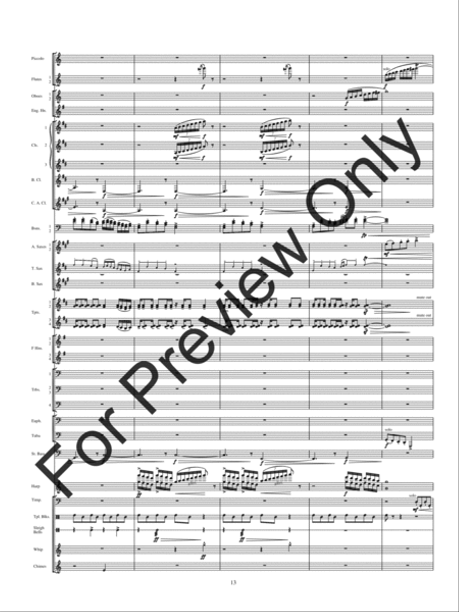 Holiday Rhapsody Concert Band scores gallery preview page 16