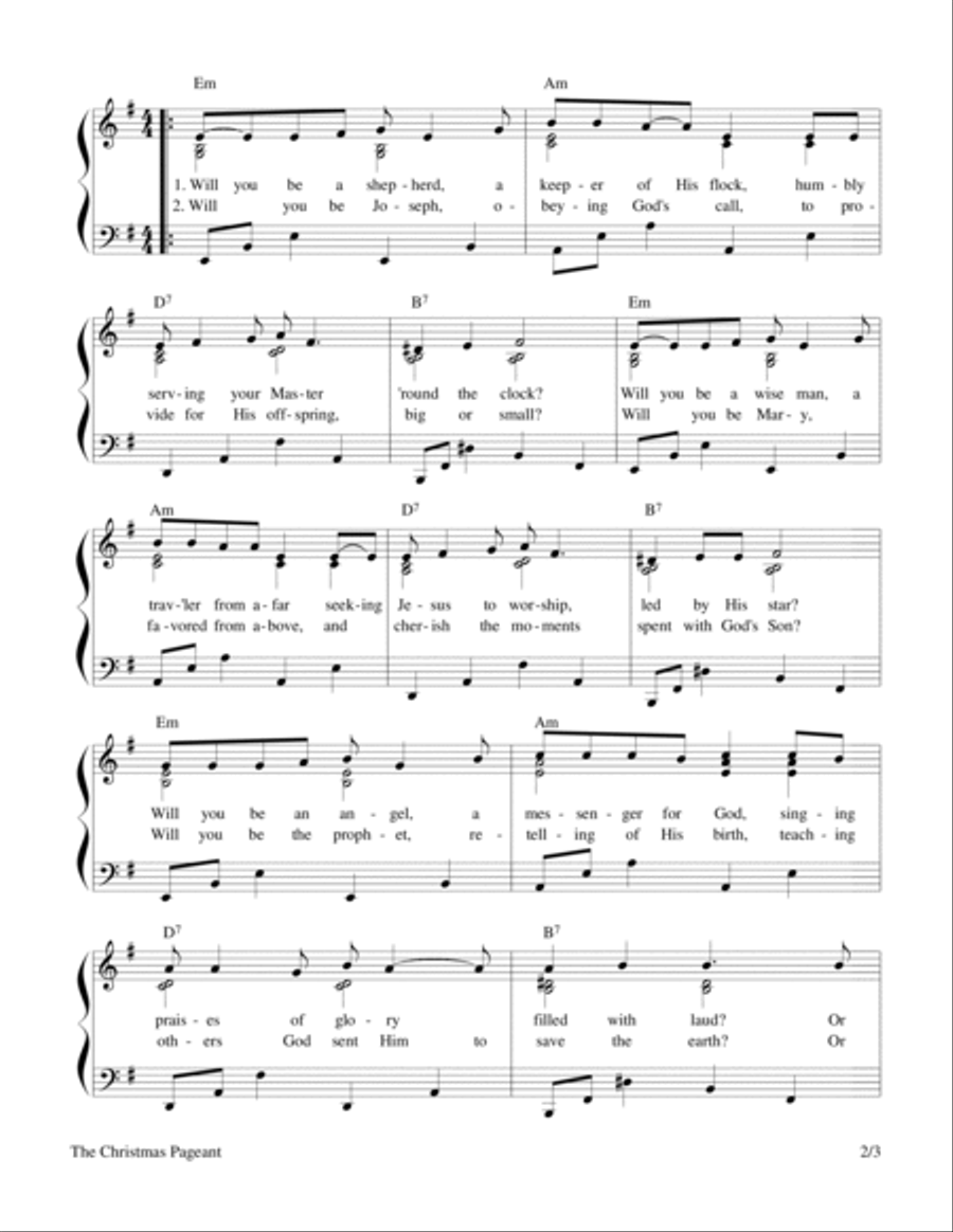 The Christmas Pageant Piano, Vocal, Guitar scores gallery preview page 2