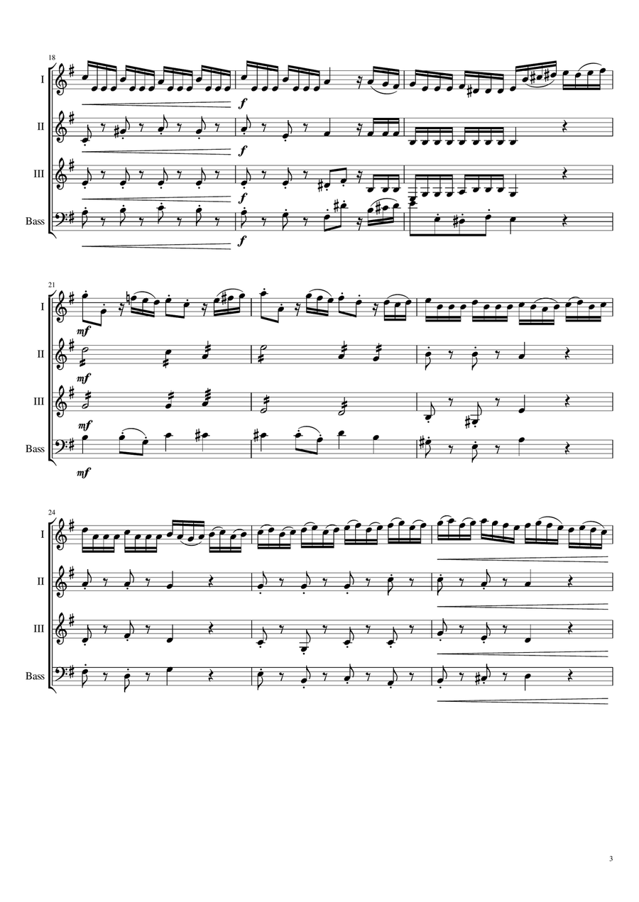 His Attack on the Windmills for Guitar Quartet (from Don Quixote Suite) Chamber Orchestra scores gallery preview page 3