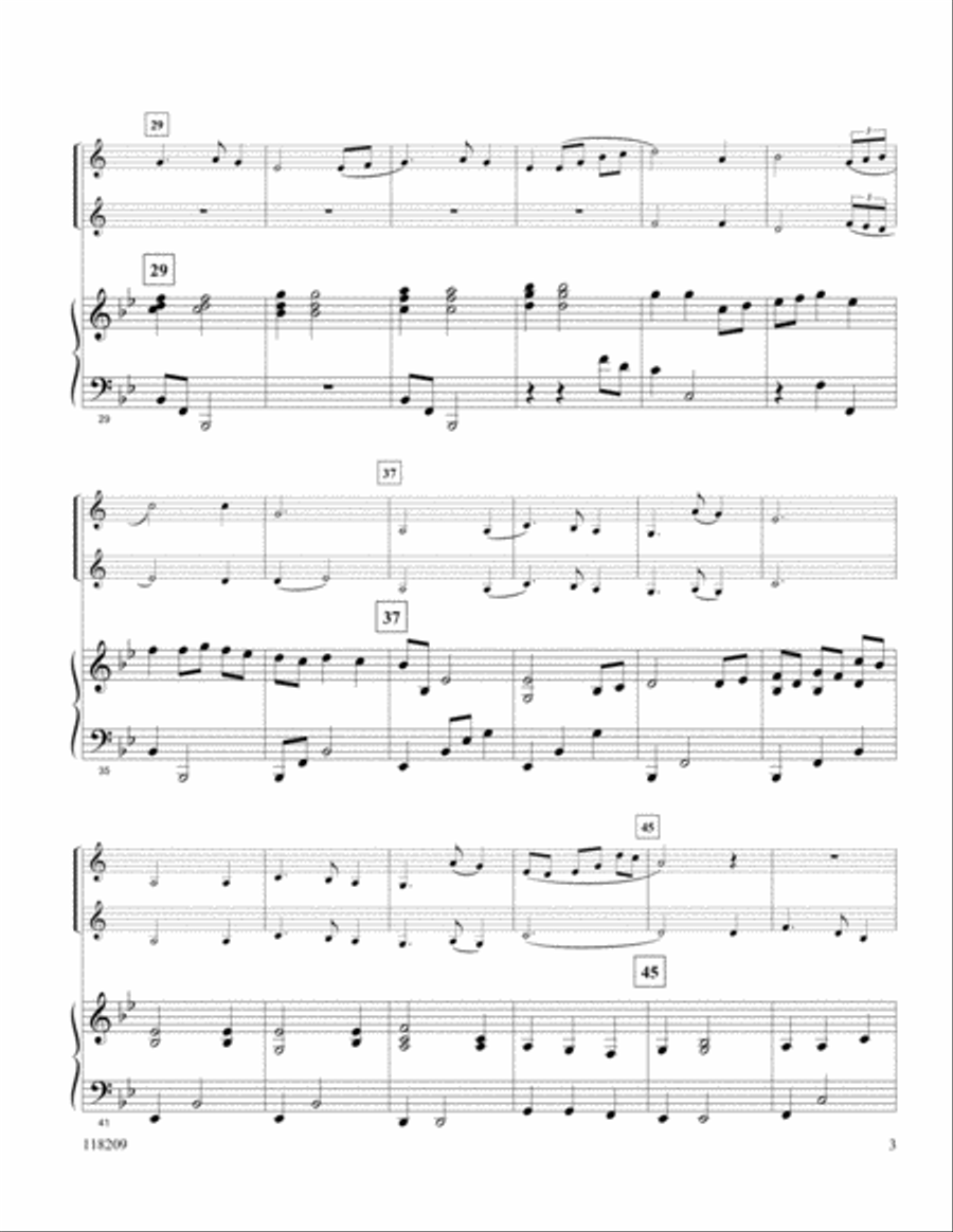 Silent Night Clarinet Duet scores gallery preview page 3