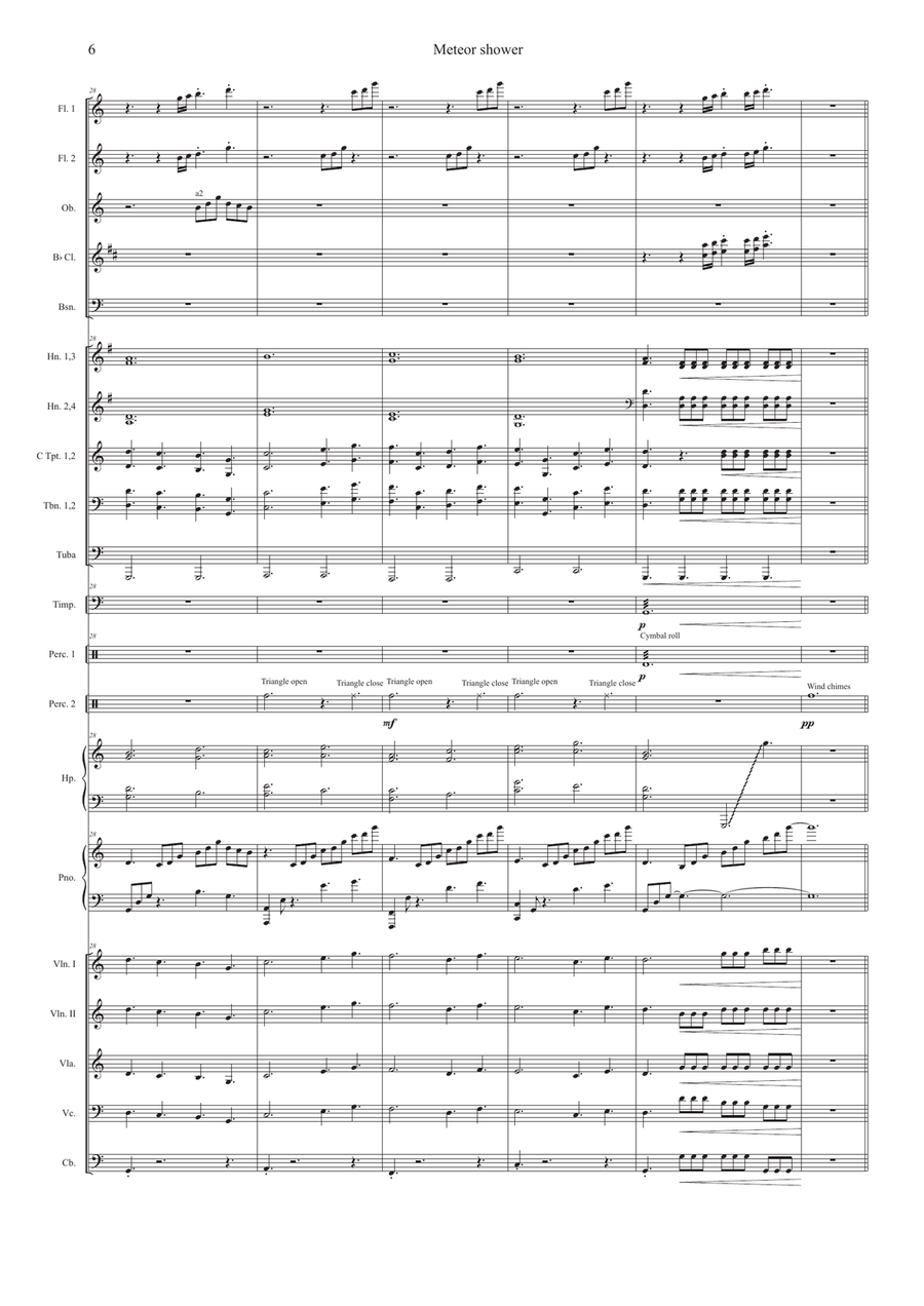 Meteor Shower (Orchestra Version) - Score Only Full Orchestra scores gallery preview page 6