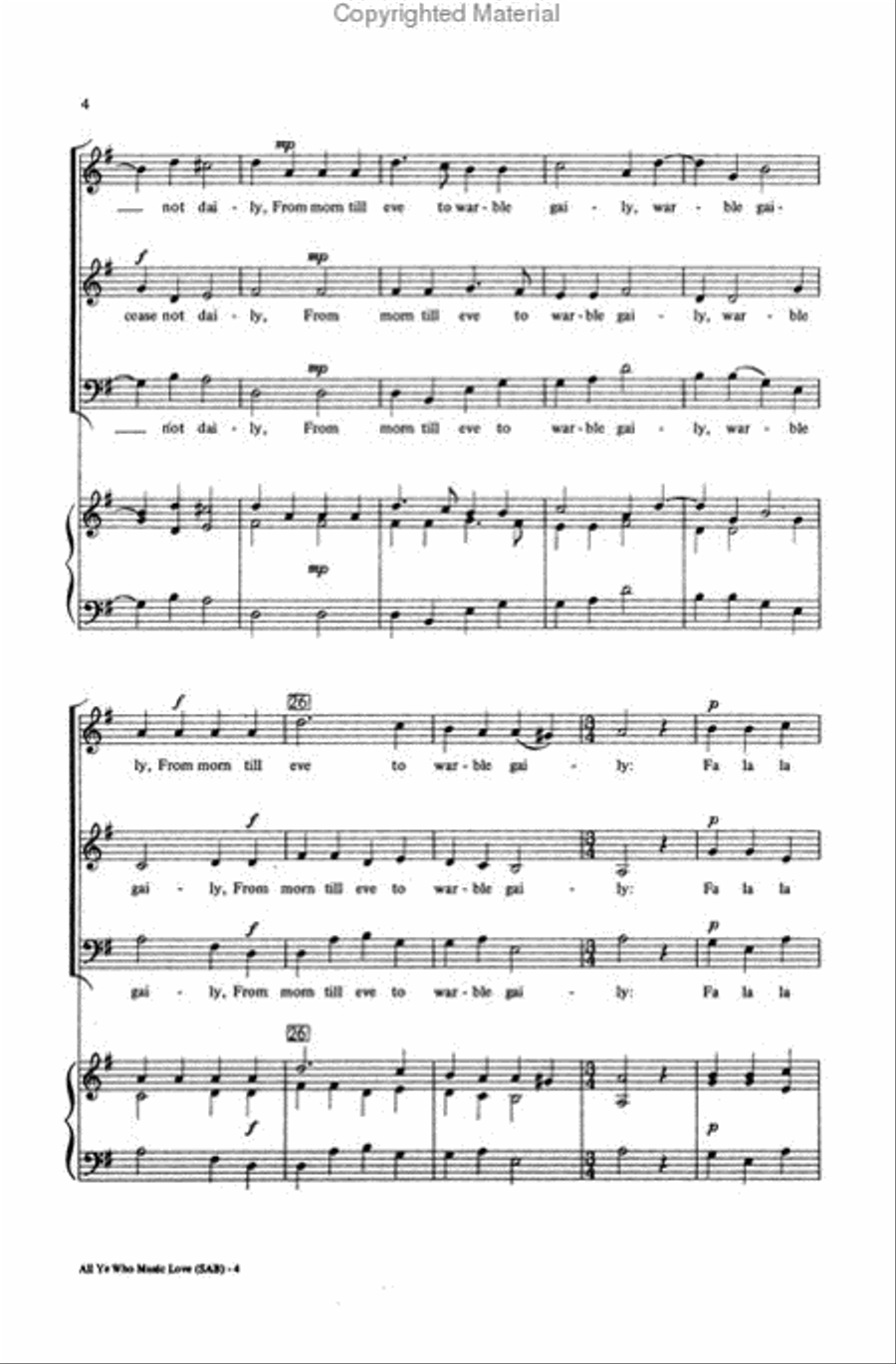 All Ye Who Music Love All Ye Who Music Love 3-Part scores gallery preview page 3