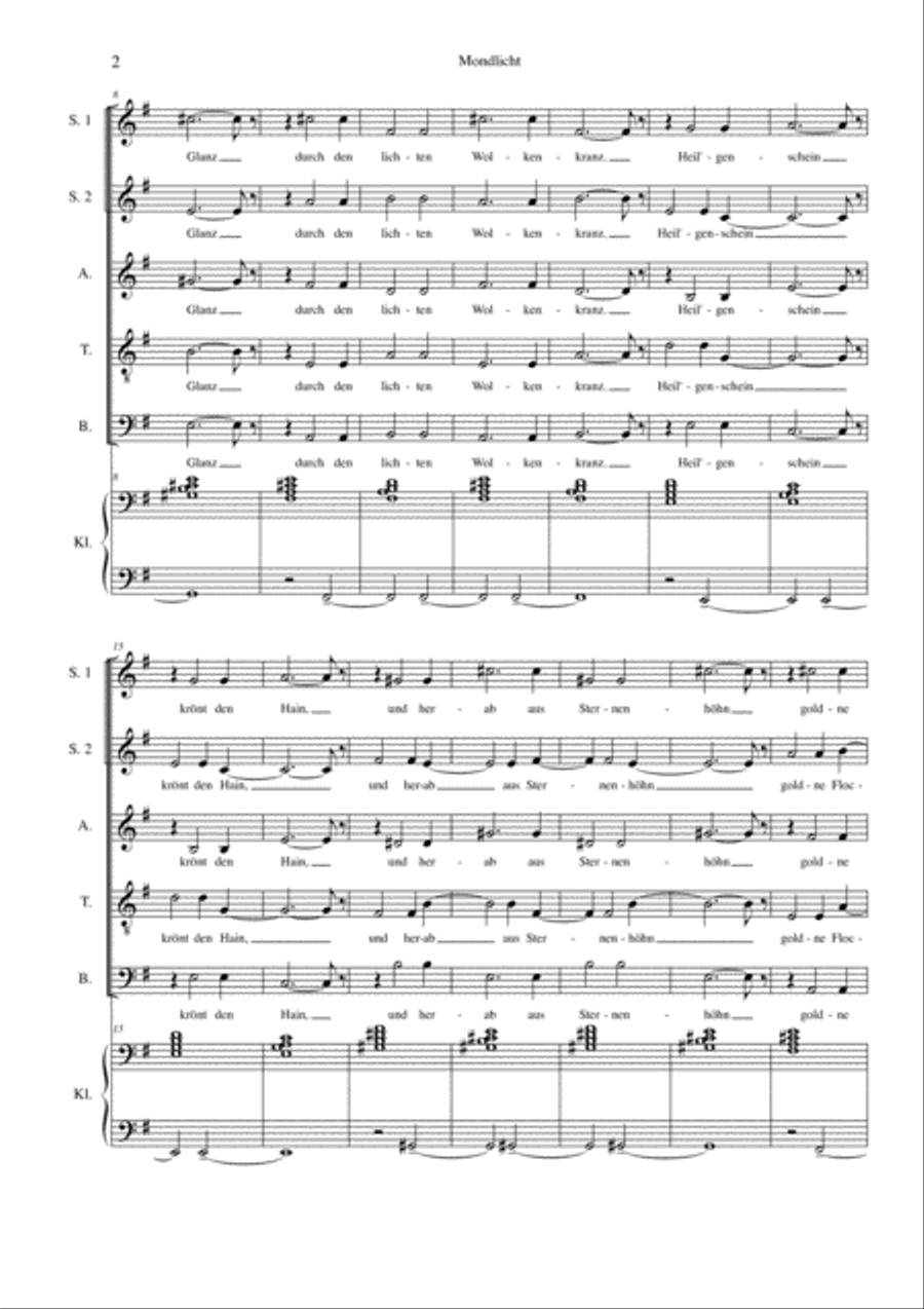 Mondlicht Mondlicht 4-Part scores gallery preview page 2