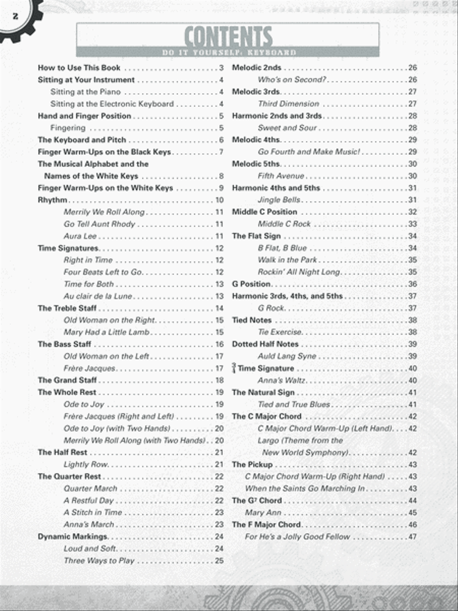 DiY (Do it Yourself) Keyboard Piano Method scores gallery preview page 2