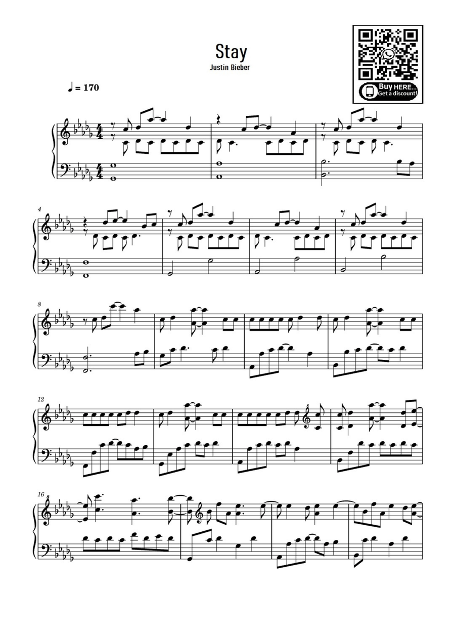 Stay Stay Easy Piano scores gallery preview page 1