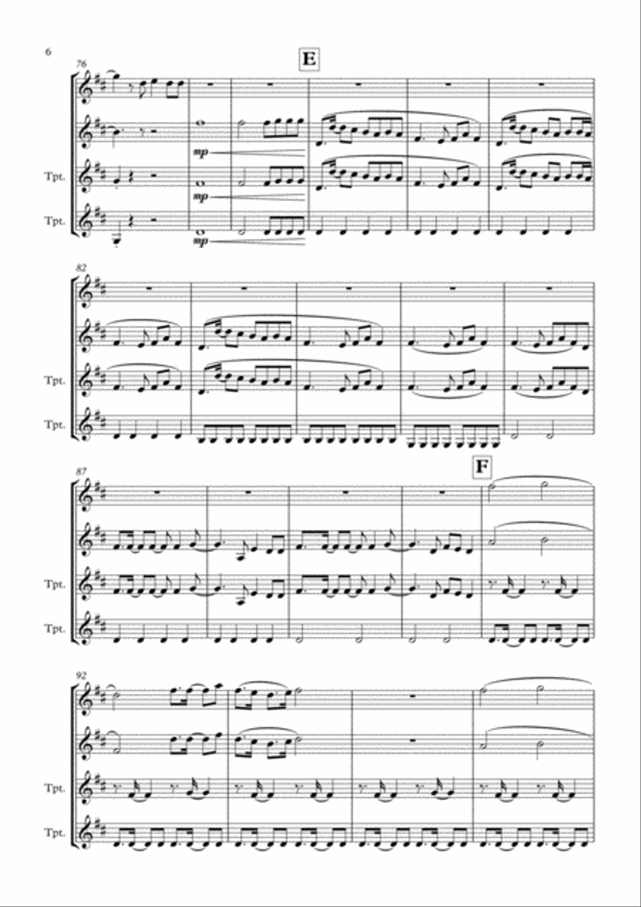 I Lived Brass Ensemble scores gallery preview page 6