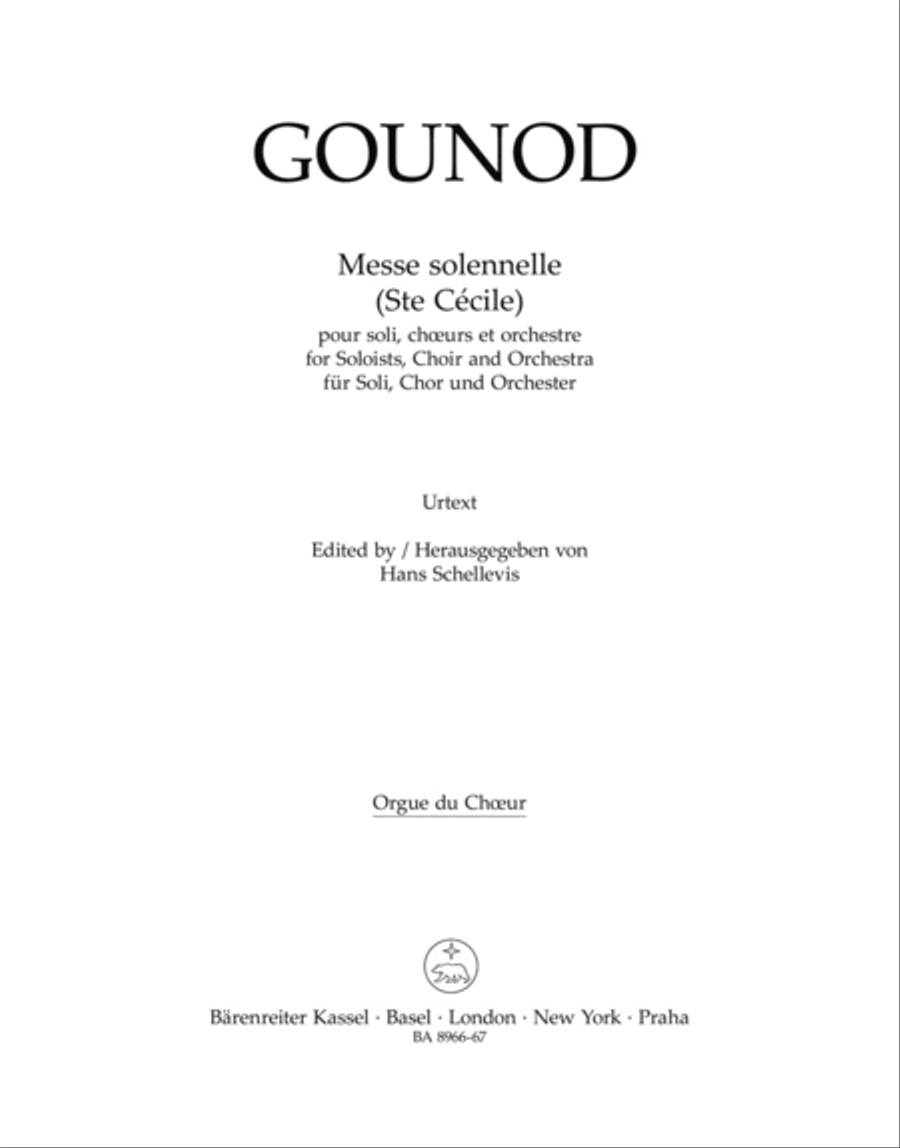 Messe solennelle (Saint Cecile) for Soloists, Choir and Orchestra Choir scores gallery preview page 1
