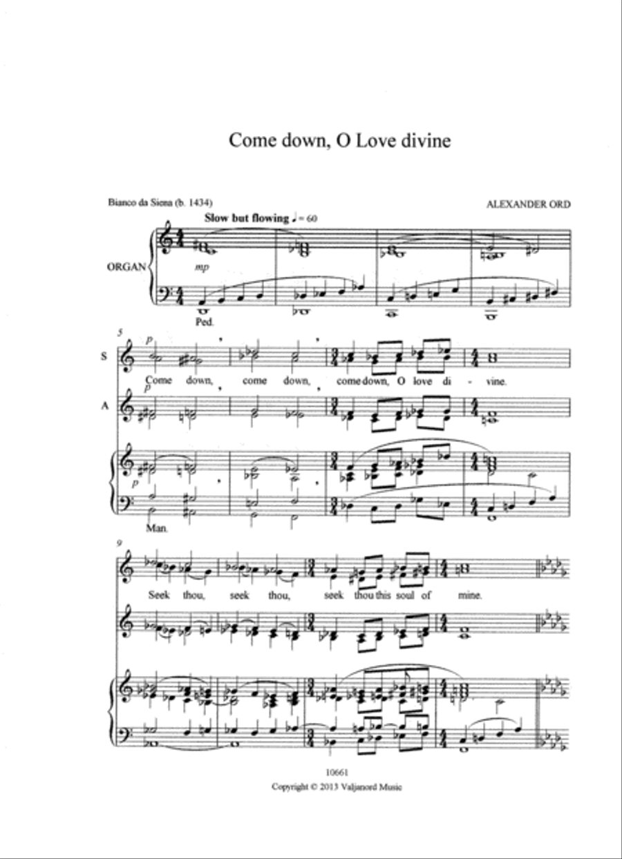 Come down O Love Divine 4-Part scores gallery preview page 3