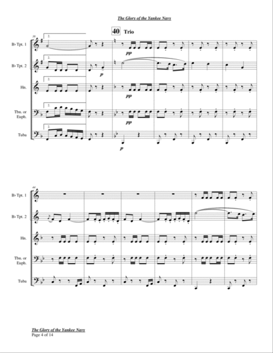The Glory of the Yankee Navy Chamber Music scores gallery preview page 4