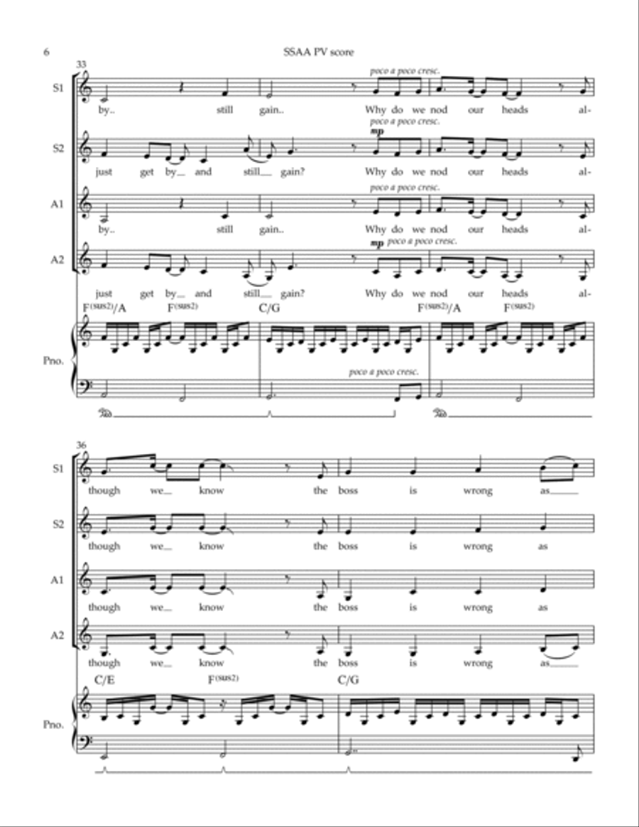 Louder Than Words SSAA scores gallery preview page 6