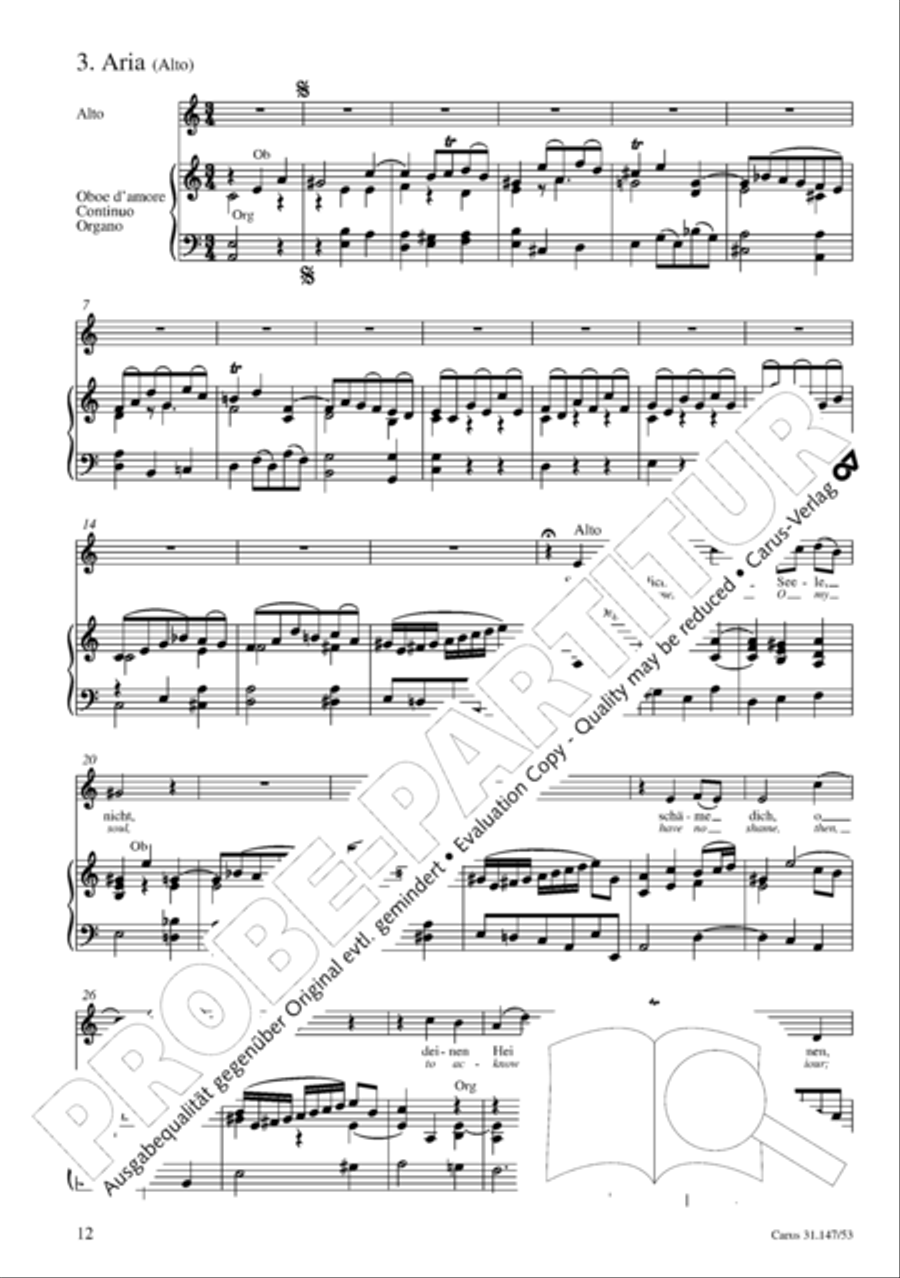 Heart and mouth and thought and action (Herz und Mund und Tat und Leben) (Herz und Mund und Tat und Leben) 4-Part scores gallery preview page 13