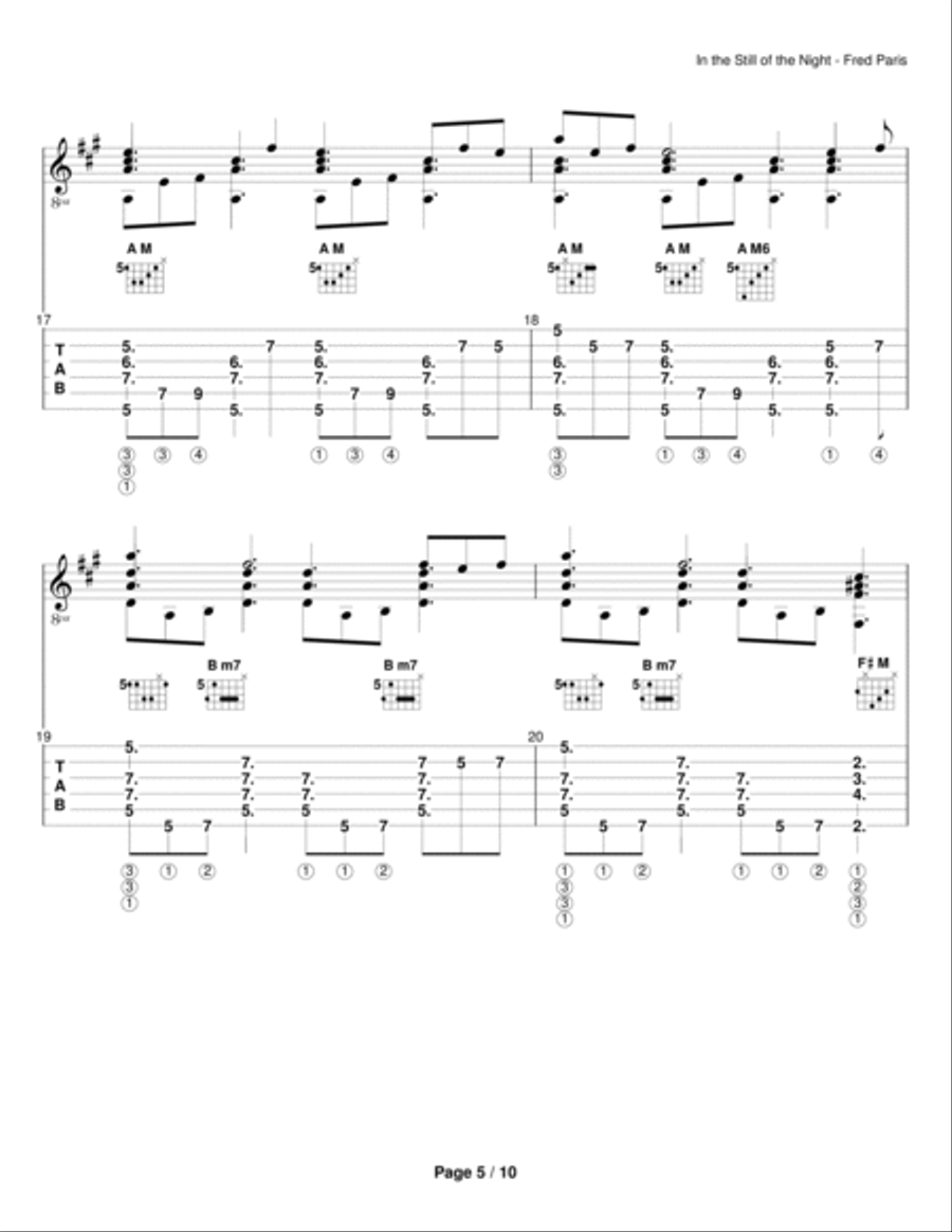 In The Still Of The Night Guitar Solo scores gallery preview page 5