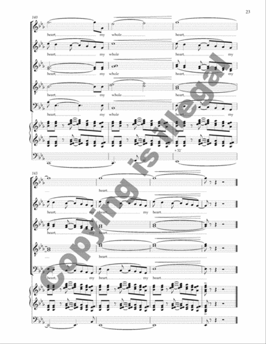 Open thou mine eyes SSATB scores gallery preview page 19