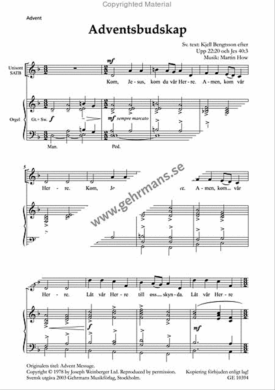 Adventsbudskap Adventsbudskap 4-Part scores gallery preview page 2