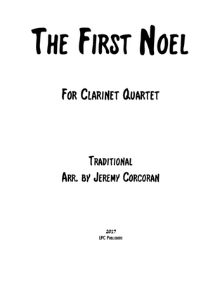 Book cover for The First Noel for Clarinet Quartet