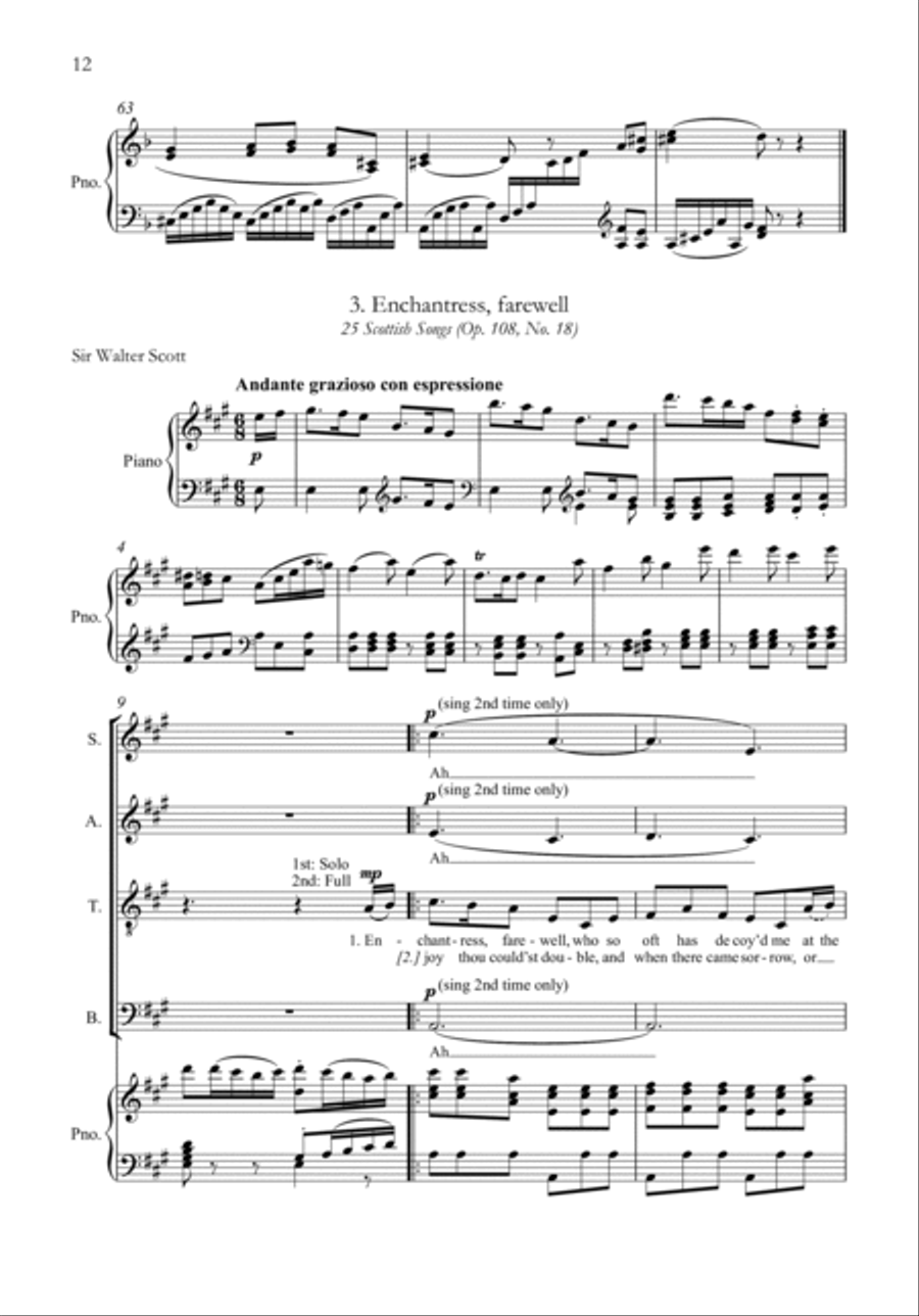 Four Folksongs for SATB Choir 4-Part scores gallery preview page 5
