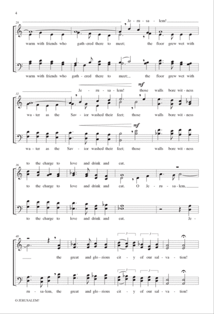 O Jerusalem! 4-Part scores gallery preview page 4