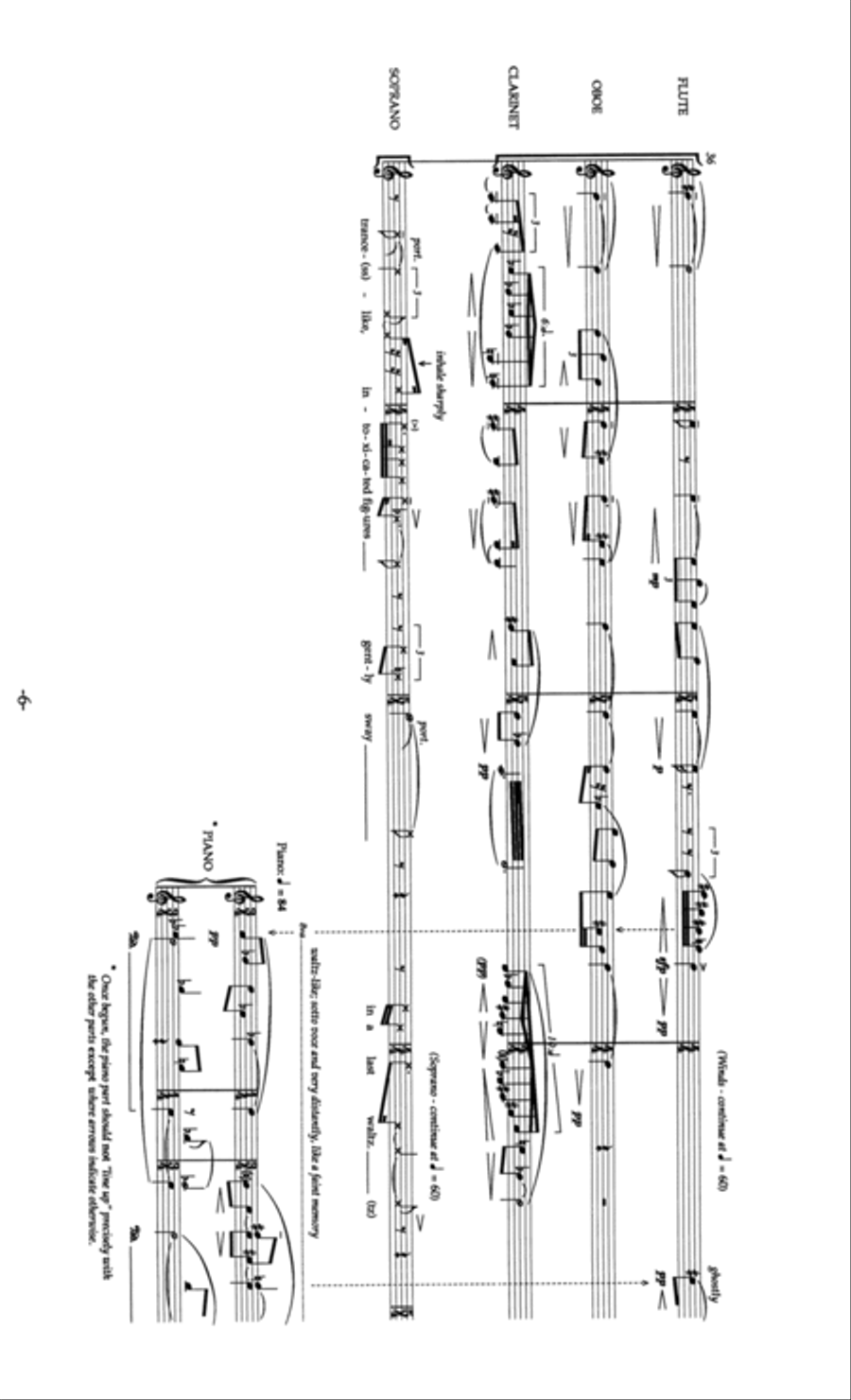 Iron Balconies and Lilies for soprano, piano and chamber ensemble Large Ensemble scores gallery preview page 6