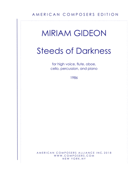 [Gideon] Steeds of Darkness