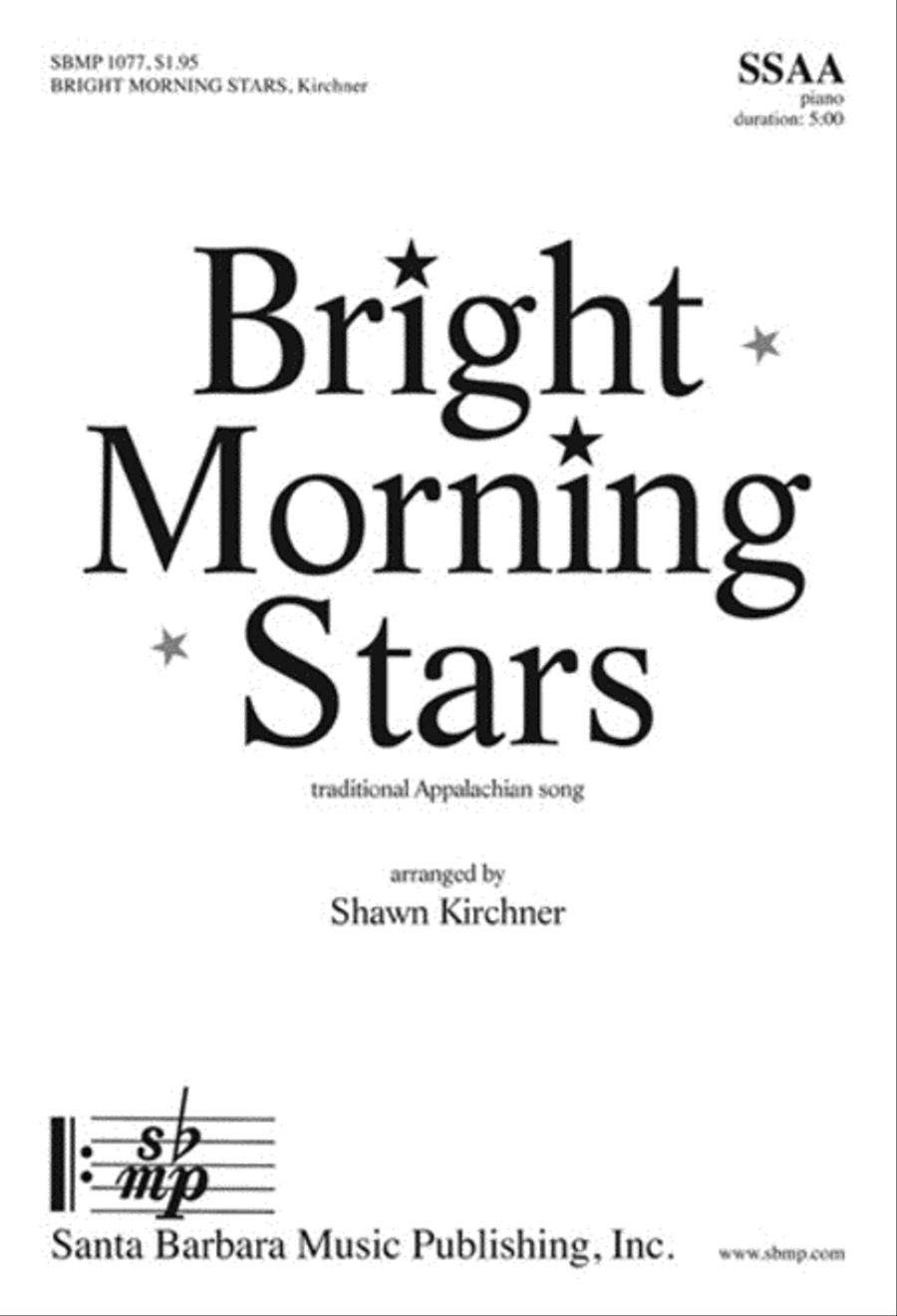 Bright Morning Stars - SSAA Octavo SSAA scores gallery preview page 1