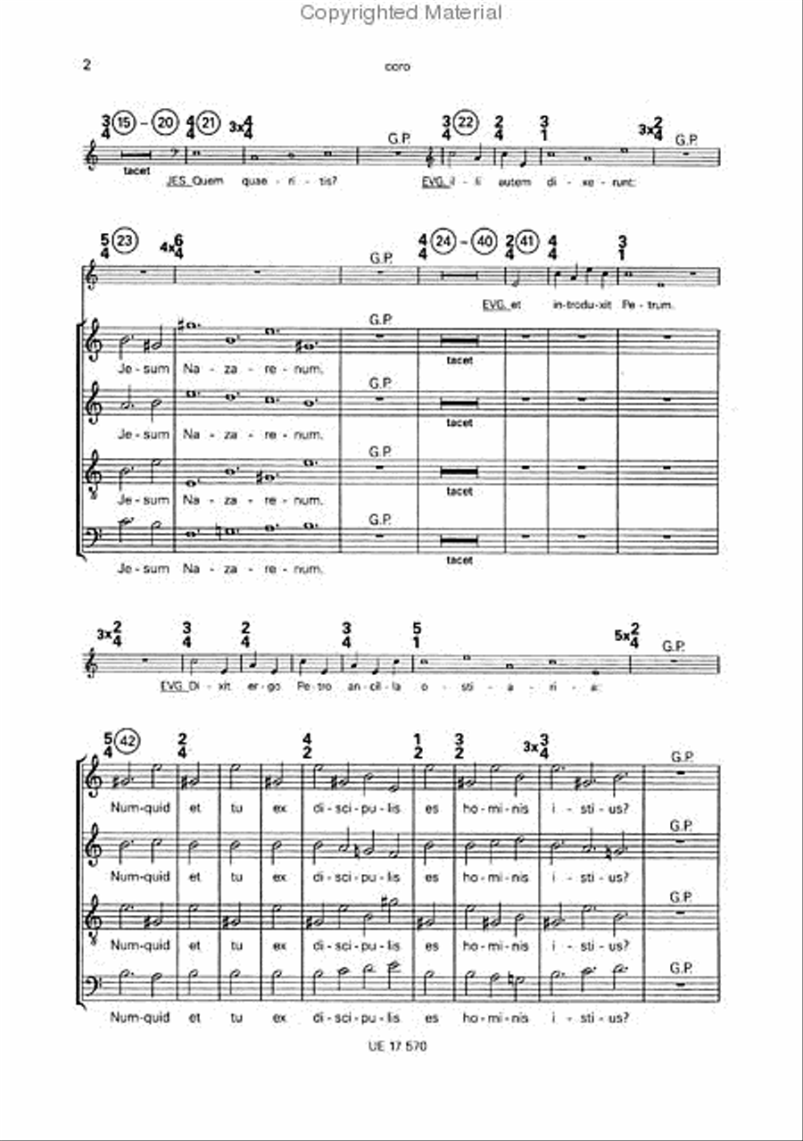 Passio Domini nostri Jesu Christi secundum Joannem Tenor Voice scores gallery preview page 3