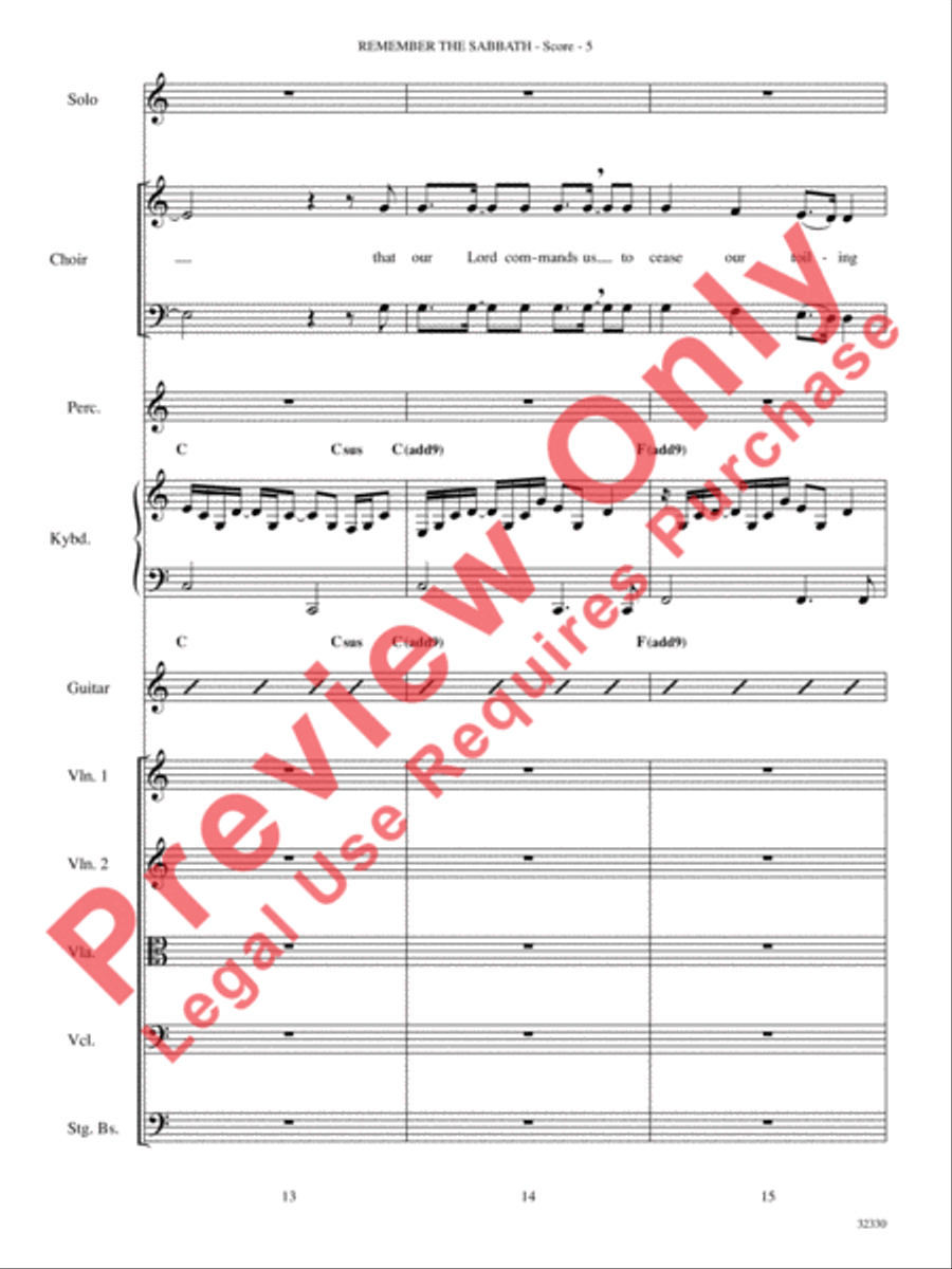 Remember the Sabbath Remember the Sabbath Choir scores gallery preview page 6