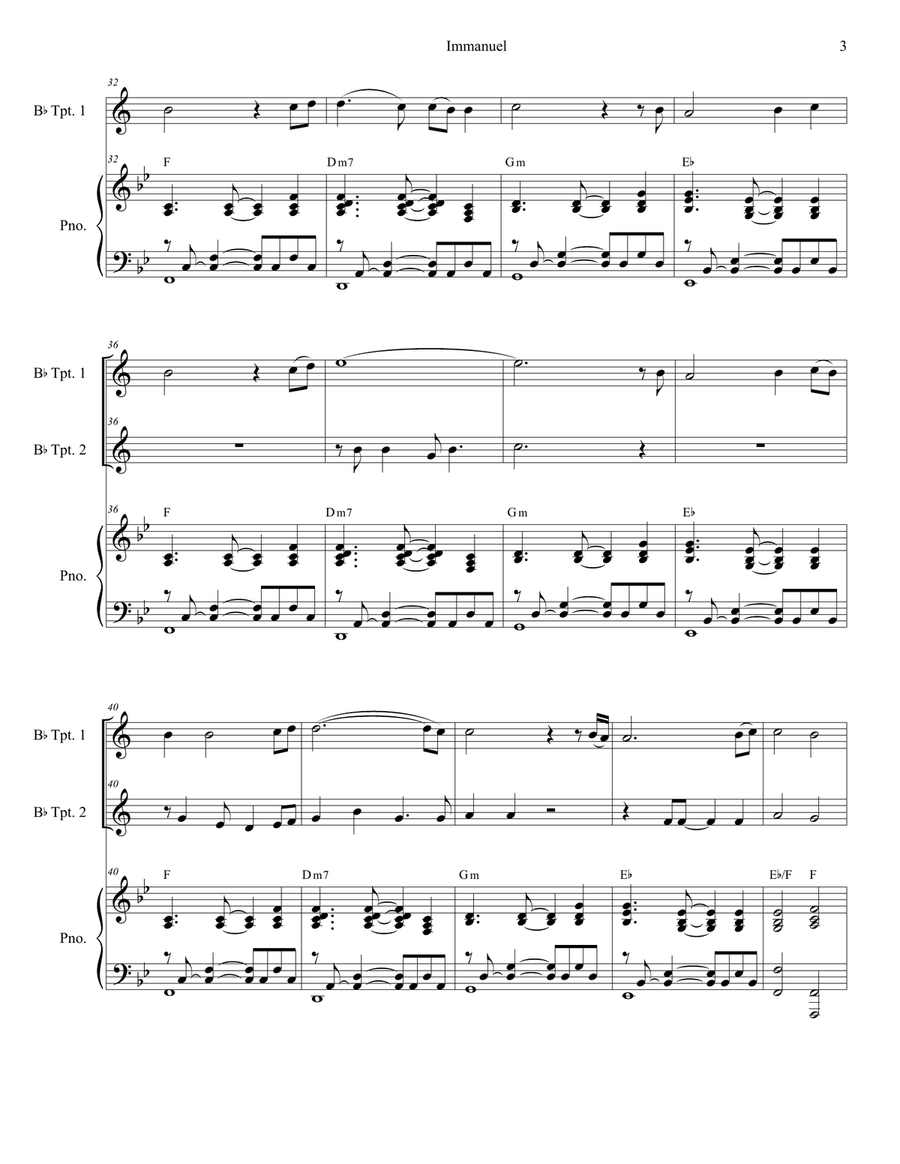 Immanuel Trumpet Duet scores gallery preview page 3