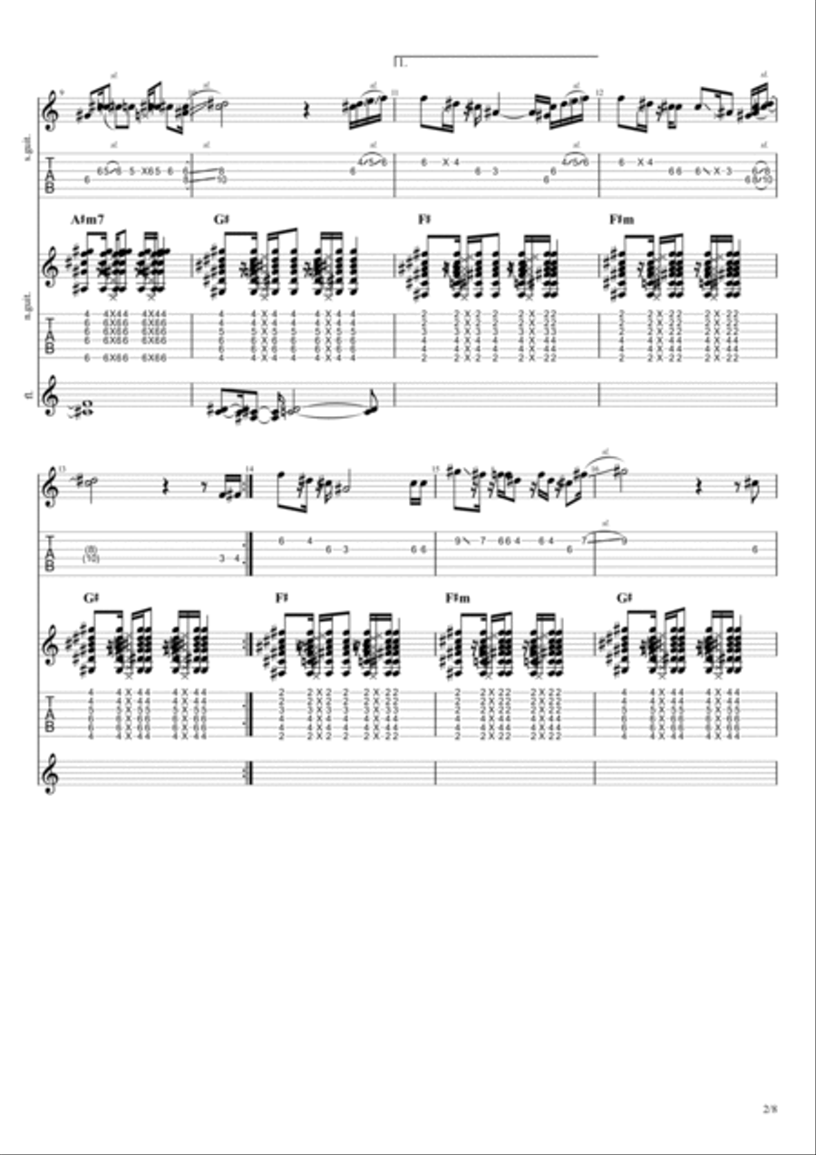 Shady Vineyard Guitar scores gallery preview page 2