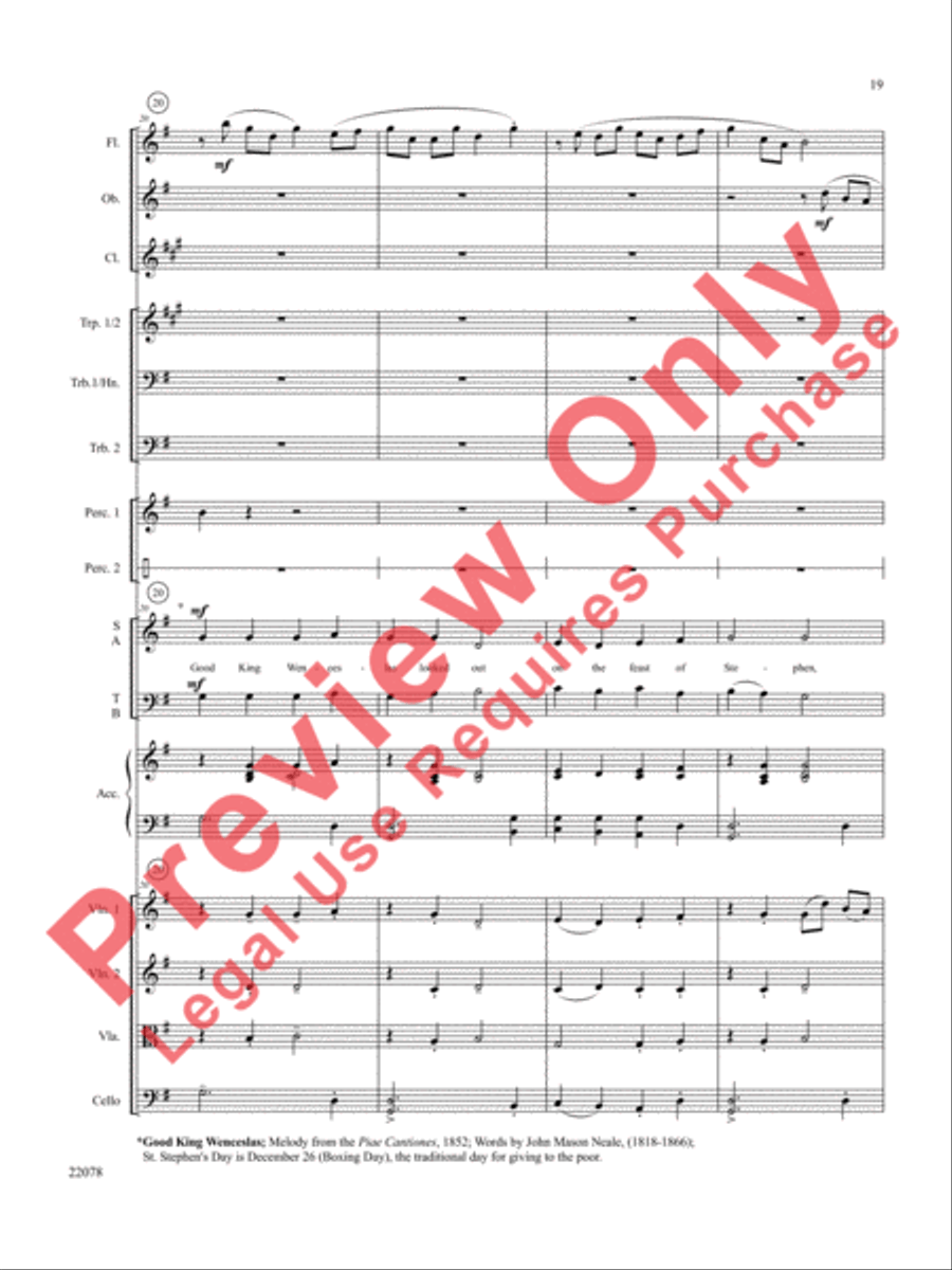 A Christmas Carol (Instrumental Parts) Choir scores gallery preview page 20