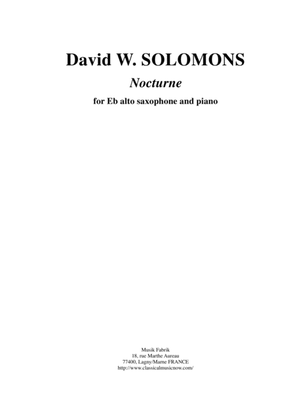 David Warin Solomons: Nocturne for Eb alto saxophone and piano