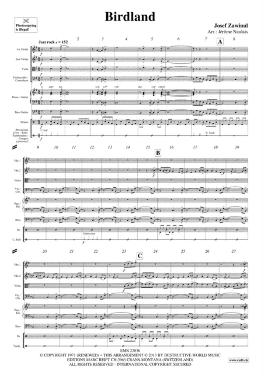 Birdland Birdland Cello scores gallery preview page 3