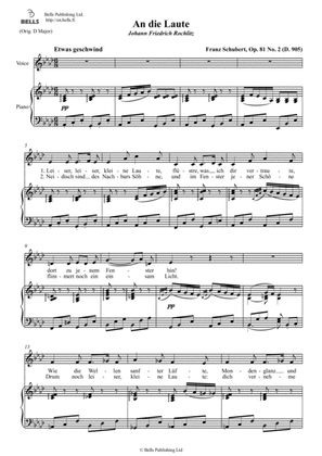 An die Laute, Op. 81 No. 2 (D. 905) (A-flat Major)