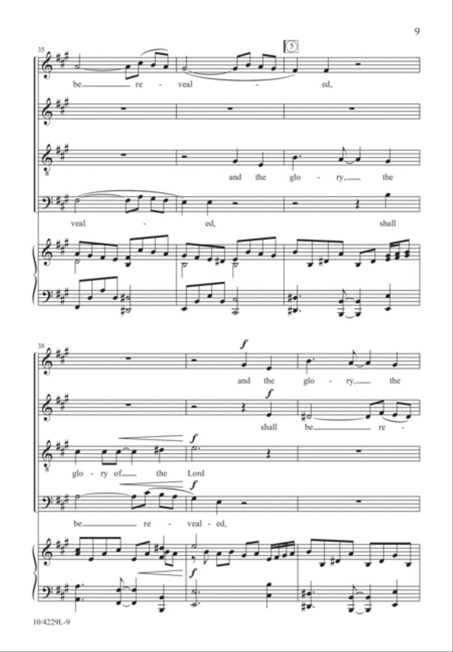 The Glory of the Lord The Glory of the Lord 4-Part scores gallery preview page 9
