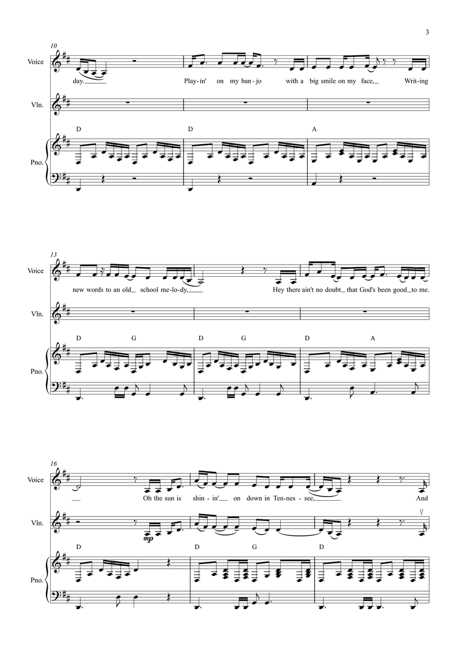 God's Been Good To Me Piano, Vocal scores gallery preview page 3