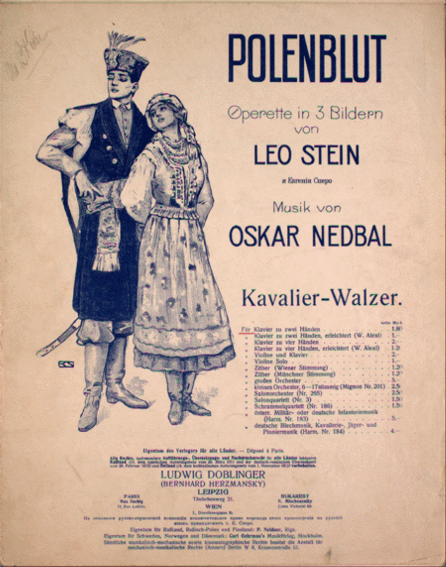 Kavalier-Waltzer Piano Solo scores gallery preview page 1