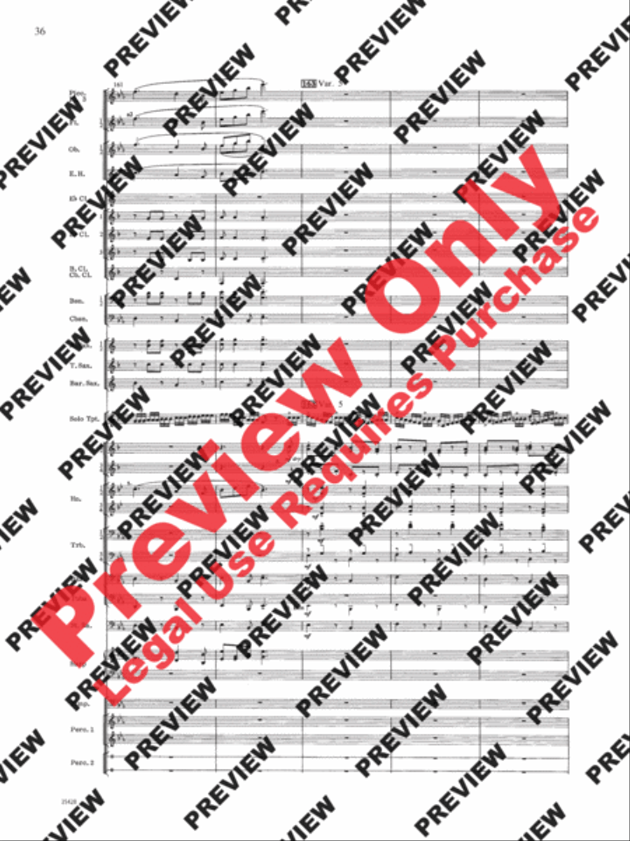 Le Carnaval de Venise Concert Band scores gallery preview page 37